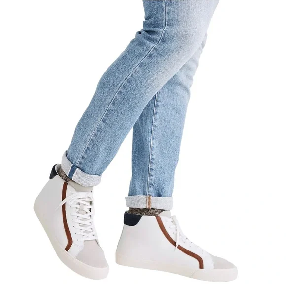 Madewell Shoes Madewell Leather Sidewalk Hightop Sneakers In